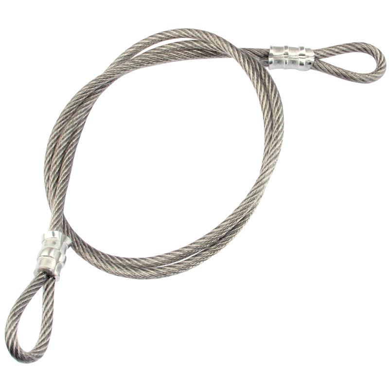 Plastic-Coated 304 Stainless Steel Wire Rope with Aluminum Sleeves, Anti-Theft Lock, and Machine Lifting Cable