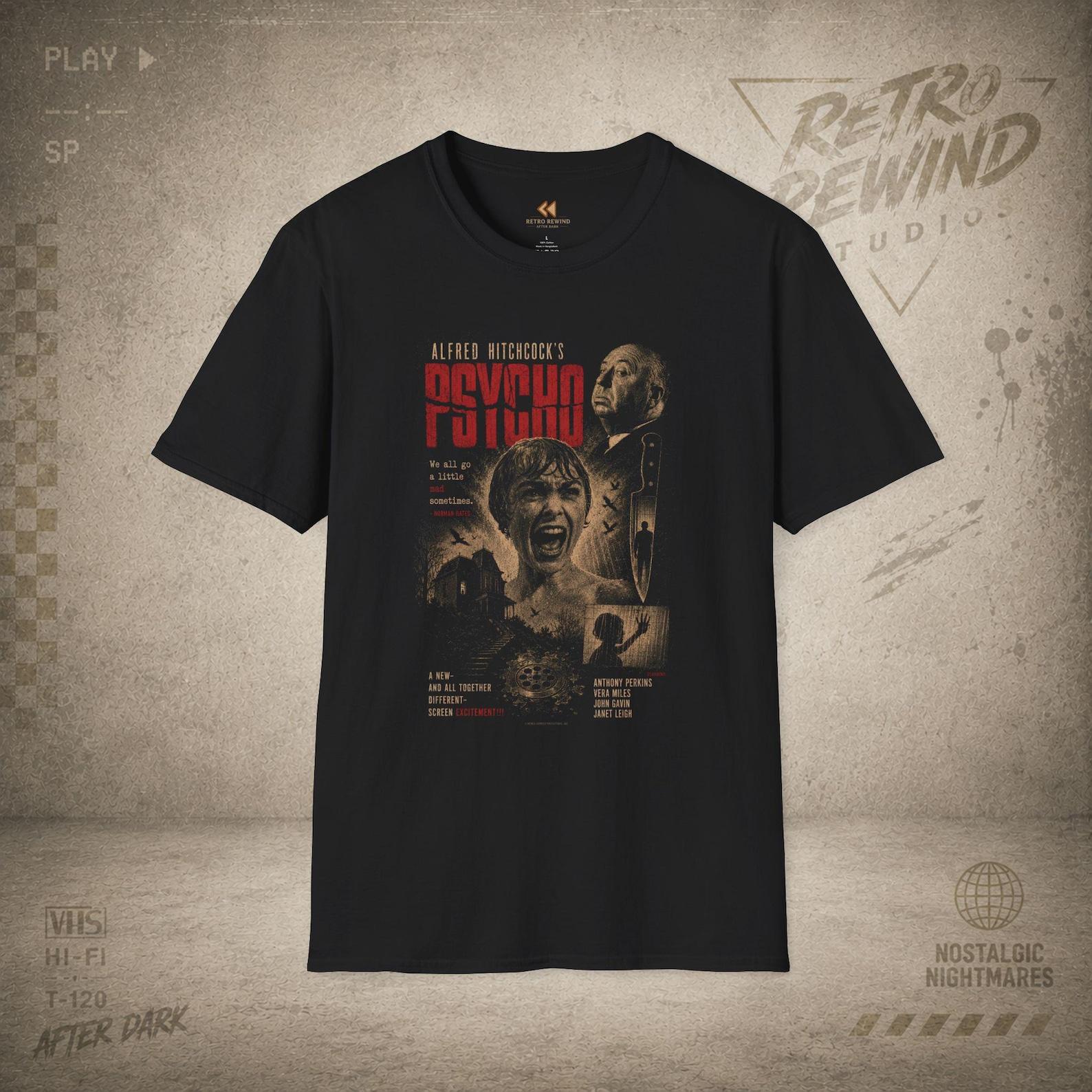 Alfred Hitchcock Psycho T-Shirt | Bates Motel Horror Movie Tee 3XL