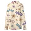 Women's Halloween Printed Casual Half-Open Collar Long Sleeve Shirt