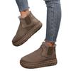 New velvet cotton shoes keep warm and increase height, and women wear large-size snow boots with thick soles.