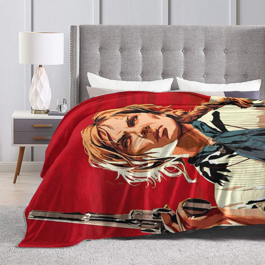 Arthur Red Dead Redemption 2 Blanket Quality Soft Warm Throw Blanket Winter Travel Office Couch Bed Fluffy Bedspread