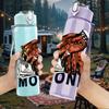 1PC Stacked Cash Money Graphic 750ml Color Plastic Water Bottle Leakproof Flip Straw Lid For Sports Office Home Use