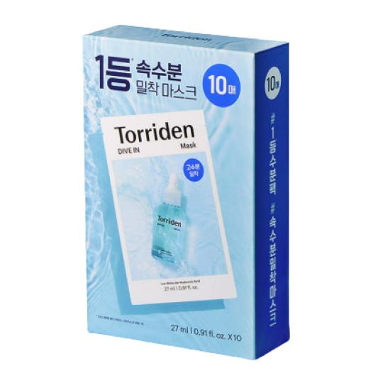 Torriden Dive‑In Low Molecule Hyaluronic Acid Mask Pack 10pcs 10pcs