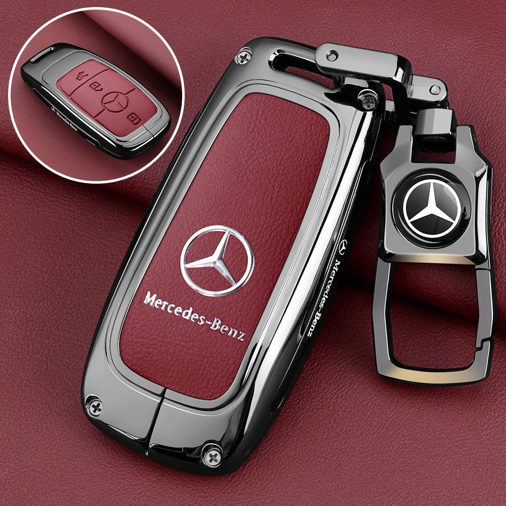 PNR1 Car Alloy Key Case Key Bag Shell For Mercedes Benz 2022 C S Class W206 W223 S350 C260 C300 S400 S450 S500 Key Shell Protector