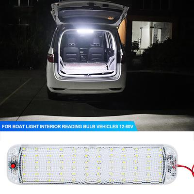 NOVÉ 72LED 12V-80V LED interiérové kupolové střešní stropní světlo do auta, čtecí lampa, střešní světlo do auta, osvětlení interiéru auta