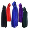 Vibrant Velvet Cloak With Hood In Multiple Colors For Halloween Festivities