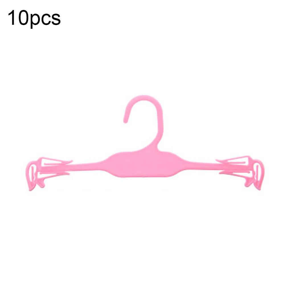 

10 шт. Пластмасовий одяг Бюстгальтер Вішалка для нижньої білизни Шафа Шафа Сушилка Органайзер рожевий