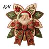 Weihnachtsbaumschmuck Bastelset Patchwork Schleife DIY Nähset, 3D Handgemachter Dekorativer Schmuck, Vorgeschnittener Heimdeko-Stoff Und Schritt-für-Schritt-Anleitung Bastelset