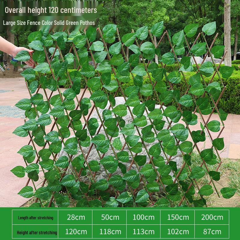 Retractable Wooden Picket Fence for Outdoor Greenery and Balcony Decoration