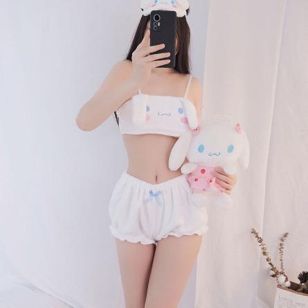 Winter New Cute Girl Style Pajamas Set Soft Cute Cartoon Two-dimensional Underwear Soft Waxy Loungewear