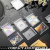 10 Sets Mini CD Keychain Album Case, Clear DVD Cover Bulk DVD Gemstone Keyring, Blank Mini Disc Pendant, Personalised DIY Backpack Hanging Decoration