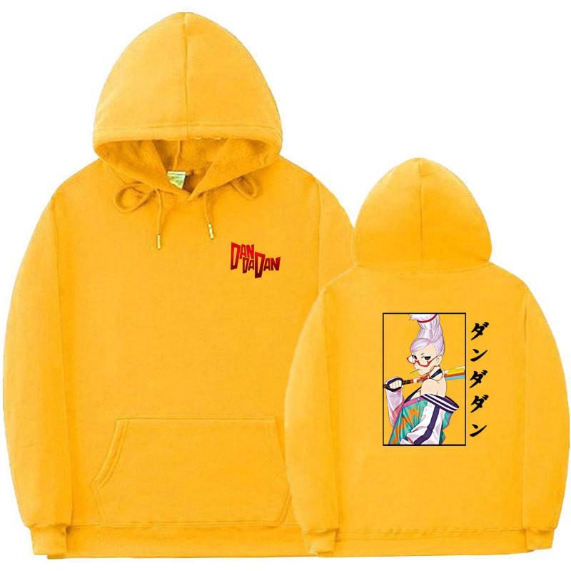 Anime-Inspired Oversized Hoodie With Ribbed Hem Unisex Sweatshirt Fall Casual Wear
