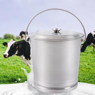8L/8,5 Qt Edelstahl-Aufbewahrungseimer Milch-Rundkübel Komposteimer mit Deckel und Griff für verschiedene Großveranstaltungen