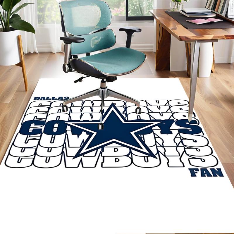 Dallas Cowboys Design Area Rug - Non-Slip, Soft & Cozy Floor Mat for Living Room, Bedroom, Office - Indoor/Outdoor Decorative Carpet