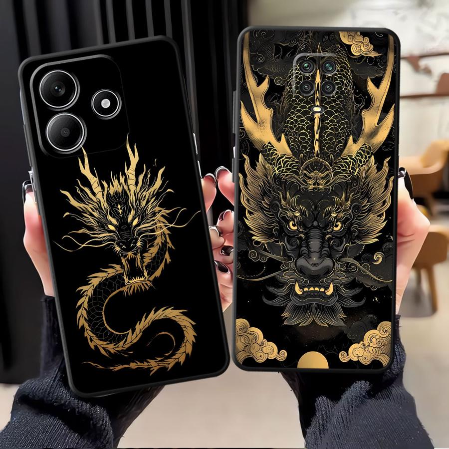 Case for Xiaomi Redmi Note 14 10 13 Pro Plus 12 11 Pro 9 8 7 A4 A5 A1 A2 A3 11S 14C K40 K80 12S 12C 13C Phone Cover Cool Dragon