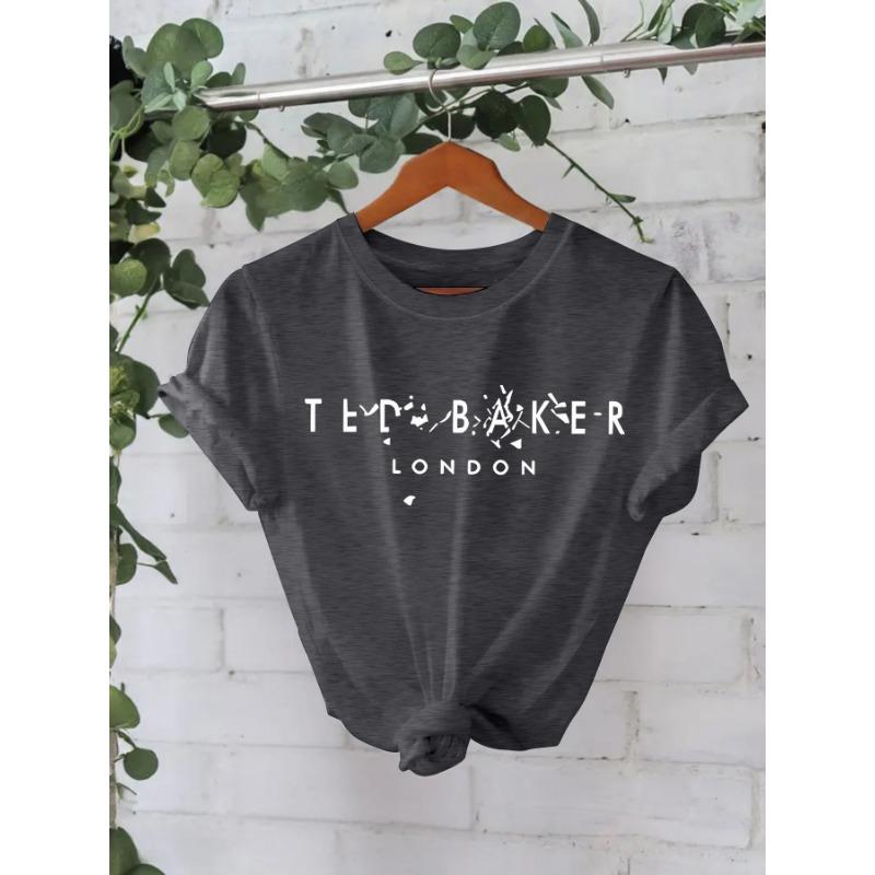 

Women s Casual T-shirt Summer Round-neck Short-sleeved Top XXL