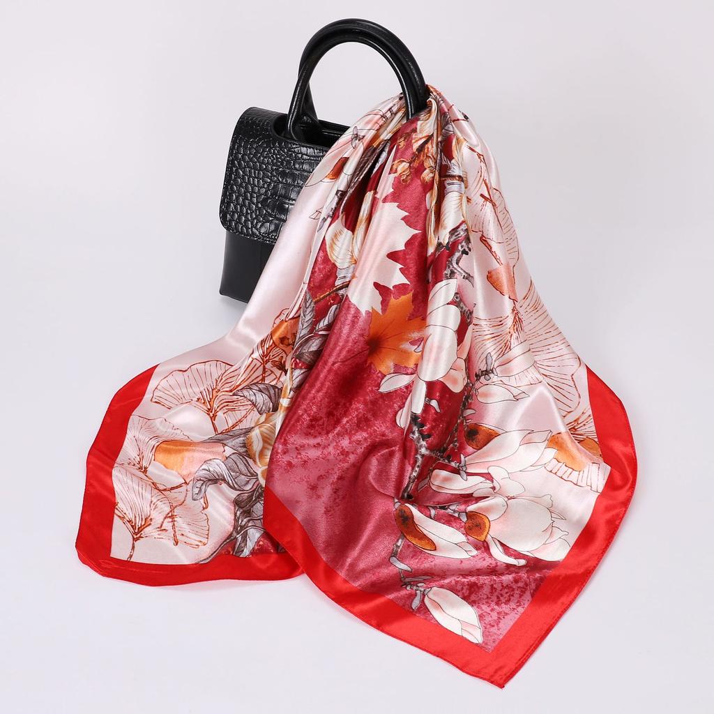 High-quality Luxurious Silk Scarves Headband Scarfs Neck Scarf For Women Chain Silk Scarf Women's Decorative Shawl