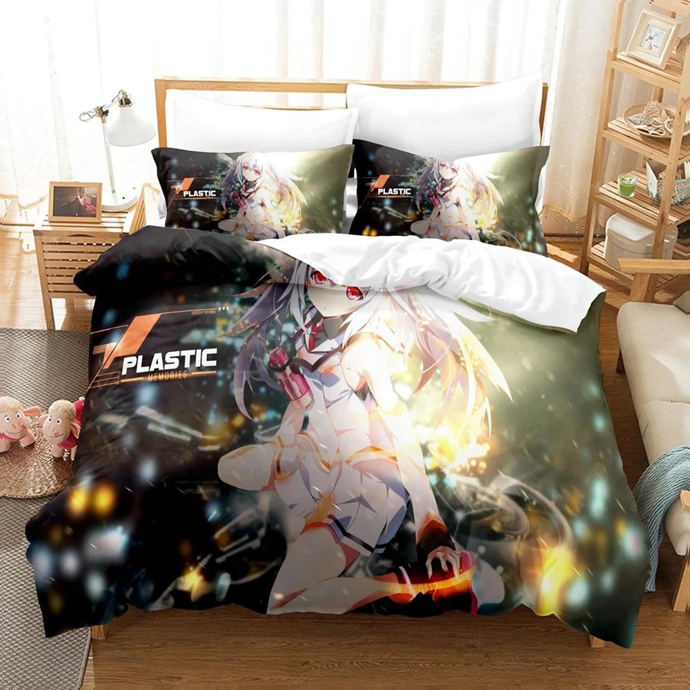 Anime Plastic Memories Isla Bettwäscheset Jungen Mädchen Einzel- Queen-Size Bettbezug Kissenbezug Bett Kinder Erwachsene Heimtextil