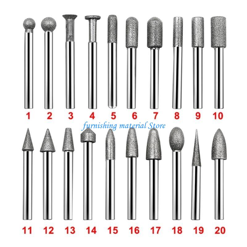 Y5GD 20Piece/set Grinding Burr Drill Bits Shank Grinding Head Burr Set For Grinding