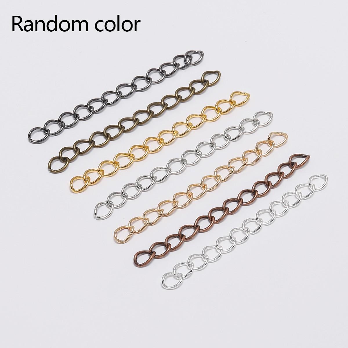 

Ланцюжок Браслет Сережки Ланцюжок-подовжувач Хвостик Ланцюжка, Ланцюжок-подовжувач, Ланцюжок-регулятор, Прикраси DIY Аксесуари для прикрас Матеріали Length 5cm [100 pieces/bag/46g]