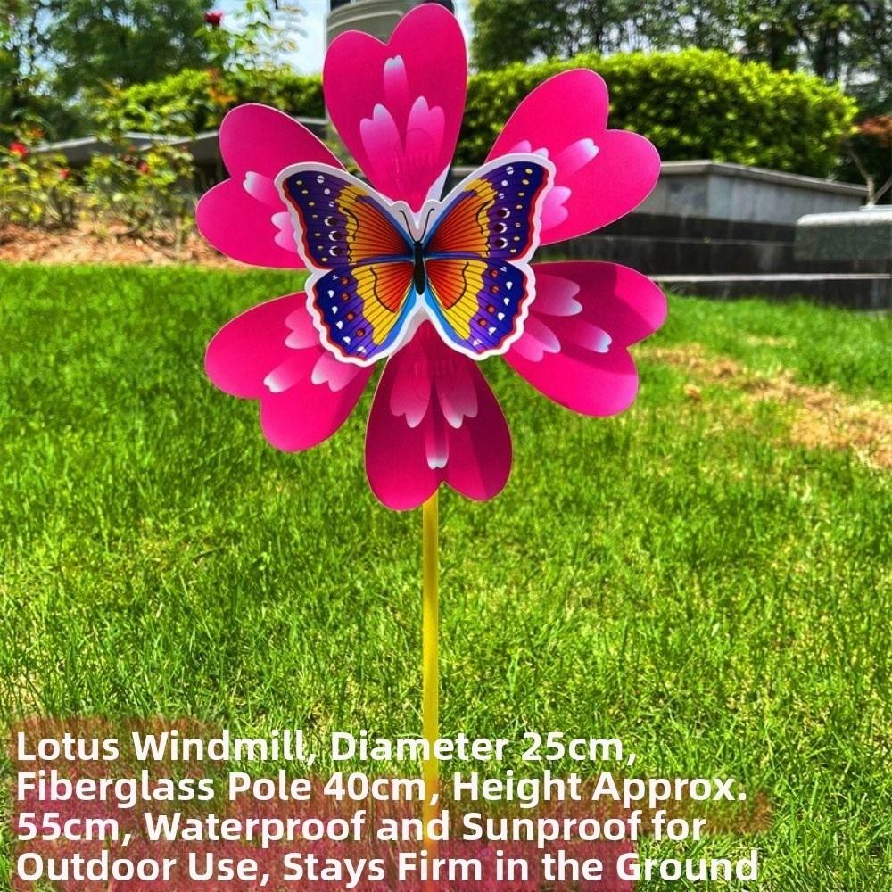 Multistyles Flower Butterfly Windmill Colorful Standing Lawn Flower Pinwheel  Picnic Decor Toys