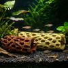 Aquarium Shrimp Cave Cave, Artificial Tree Trunk Hide, Fish Tank Natural Wood Texture Ornament Hideout, Realistic for Betta Hiding And Resting