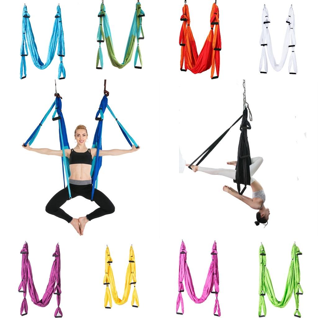 Yoga Aerial Swing Hammock For Pilates And Body Sculpting Durable Parachute Fabric