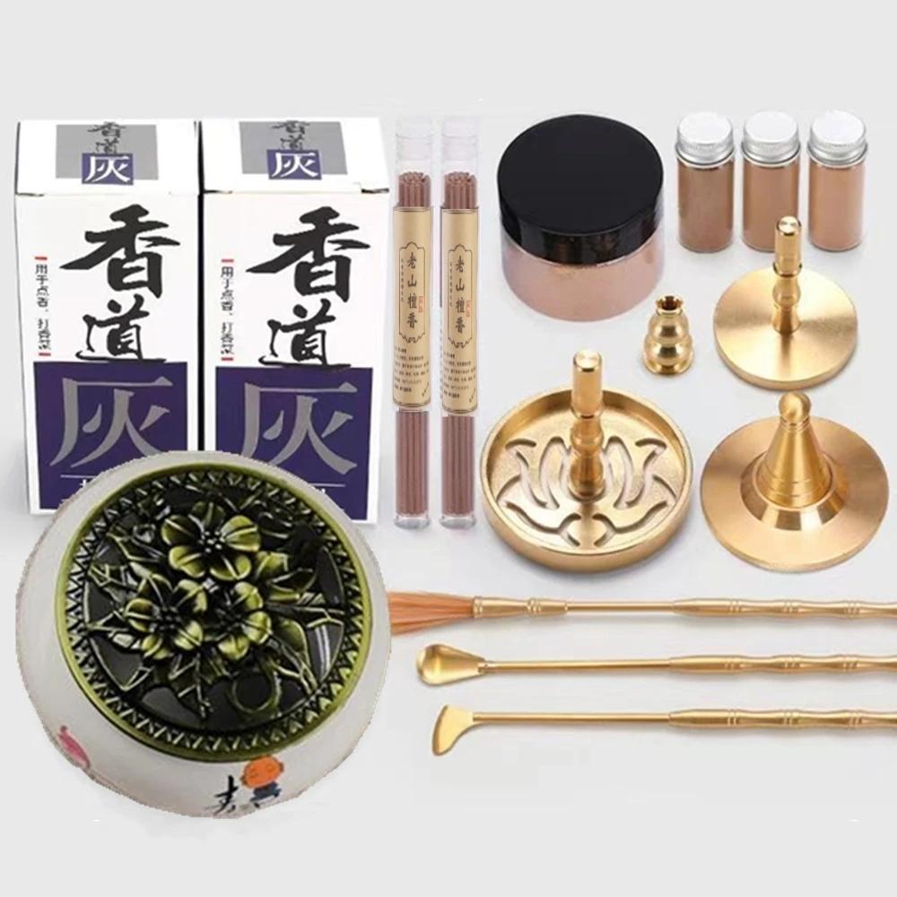 Incense Burner Censer Tool Set Making Kit Press Powder Fennel Aroma Furnace