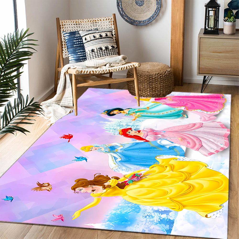 Disneyland Celebration Night Disney Cartoon Theme Anti-Slip Rug - Polyester, Home Decor, Suitable for Bedrooms, Living Rooms, Doorways, and Studios