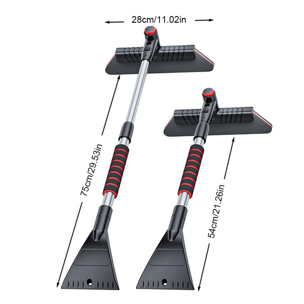 2-i-1 uttrekkbar isskrape Multifunksjonell snøskuffe til bil Ergonomisk håndtak Uttrekkbar snøfjerner Biltilbehør