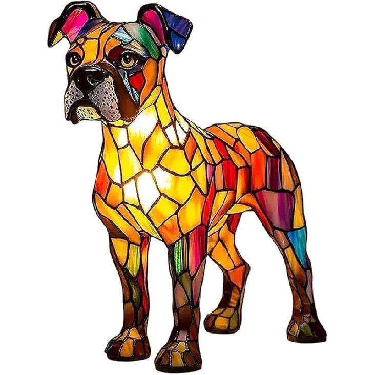 Atlodas Cat Lamp, Cats Stained Resin Tabletop Night Light, Cats Series Art Night Light, Cat Stained Glass Lamp, 3D Cute Pet Themed LED Table Lamps,