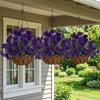 4PCS UV Resistant Artificial Silk Pansy Flowers Outdoor Spring Flowers Pansies Wildflower Plants Faux Impatiens White