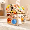 Early Learning Wooden Child-Centered Busy House Fine Motor Skill with