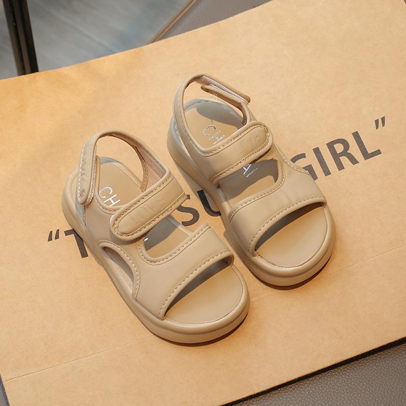Kids Beach Shoes Casual Soft Sole Boys Girls Flat Shoes for Summer Trendy 2025 Summer New Girls Sandals Soild Color Non-slip