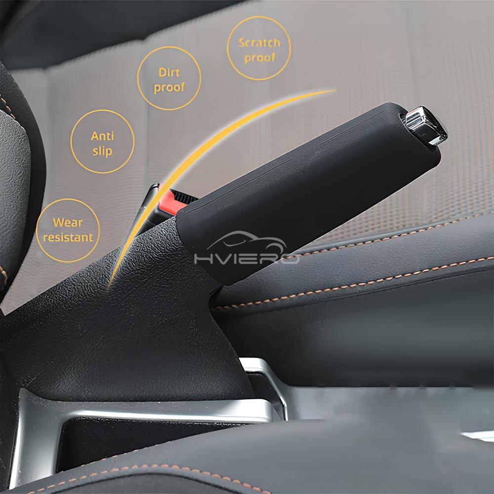 Automotive Handbrake Set Silicone Odor Free Wave Washable Cover Anti Slip Wear Resistant Sheath Parking Brake Universal Tools