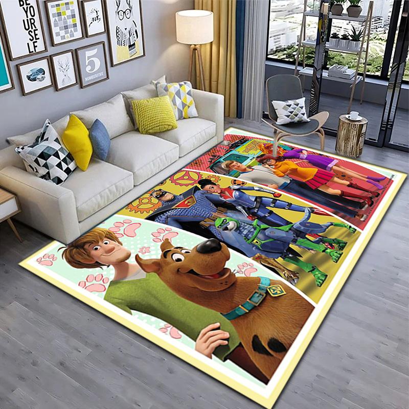 Halloween Cartoon Comedy Adventure Movie Scooby-Doo Carpet Is Suitable for Living Room and Bedroom Doormats Office Balcony Decorative Carpet V7