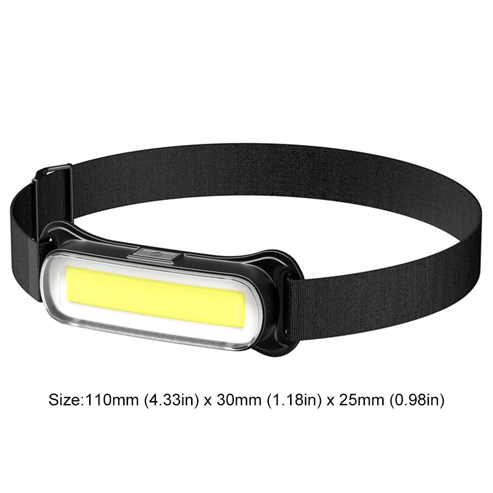 2-10PCS USB LED Headlamp 3 Modes Flashlight Waterproof Head Light Adjustable Headband for Camping Fishing Running Biking