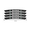 CAPR9 for Skoda 4pcs Car Wheel Hub Badge Decal Scala Kodiak Citigo Kamiq Roomster Rapid Yeti Karoq Kodiaq Octavia Fabia Superb Felicia