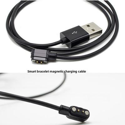 Černý magnetický nabíjecí kabel USB pro hodinky Smart Bracelet Watch, 2kolíkový, rozteč 2,84 mm