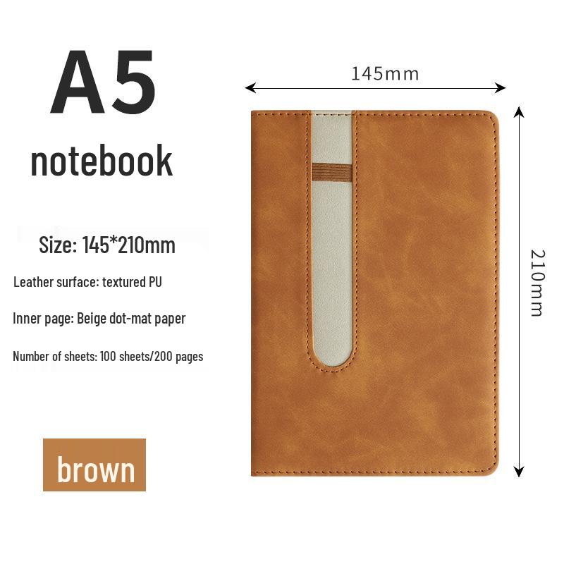 Custom Logo A5/B5 Leather Notebook: Premium Quality for Business Meetings and Office Use