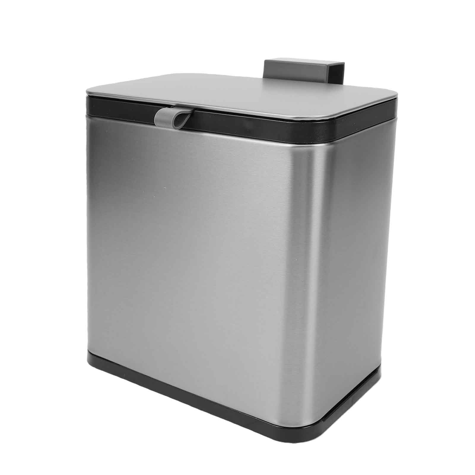 

3L Stainless Steel Trash Can with Lid Garbage Bin Compact Space Saving Design Pet Proof Quiet Close Removable Inner Bucket for Kitchen Bathroom RV