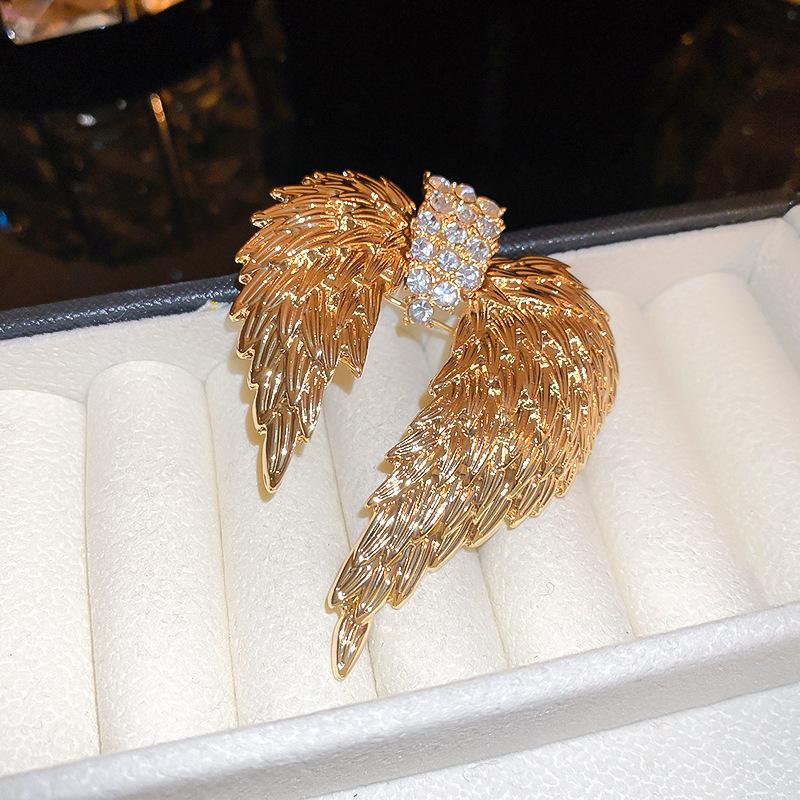 Брошь-булавка  Крылья Ангела  с бриллиантами Креативные Аксессуары для Костюма Пальто Женские