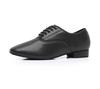 Leather Men Modern Dance Shoes Soft Soled Dancing Shoes Low Heel Adult Boy's Latin Tango Ballroom Shoes