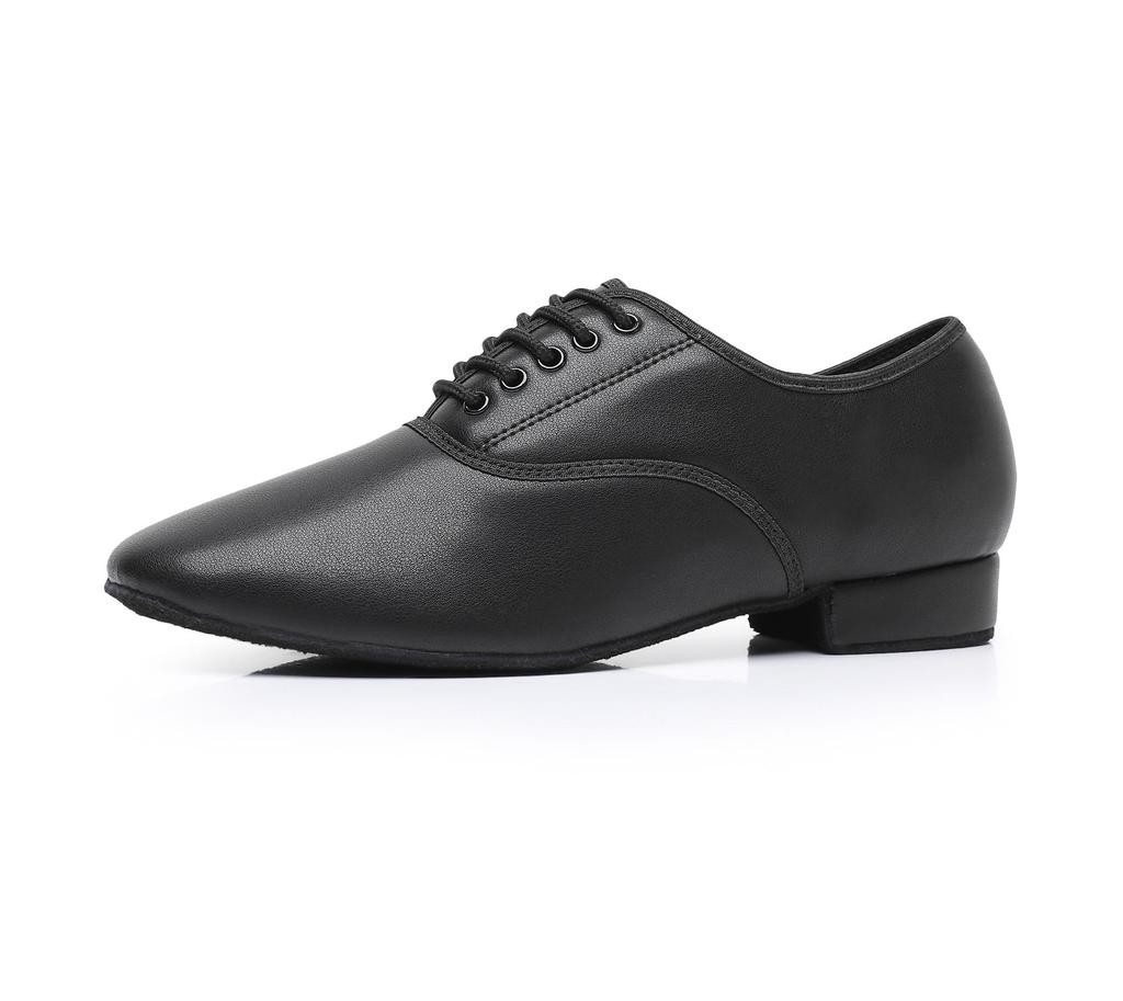 Leather Men Modern Dance Shoes Soft Soled Dancing Shoes Low Heel Adult Boy's Latin Tango Ballroom Shoes