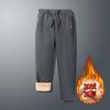 Mens Plus Size Thick Fleece Lined Jogger Pants Winter Warm Casual Sweatpants With Drawstring Waist