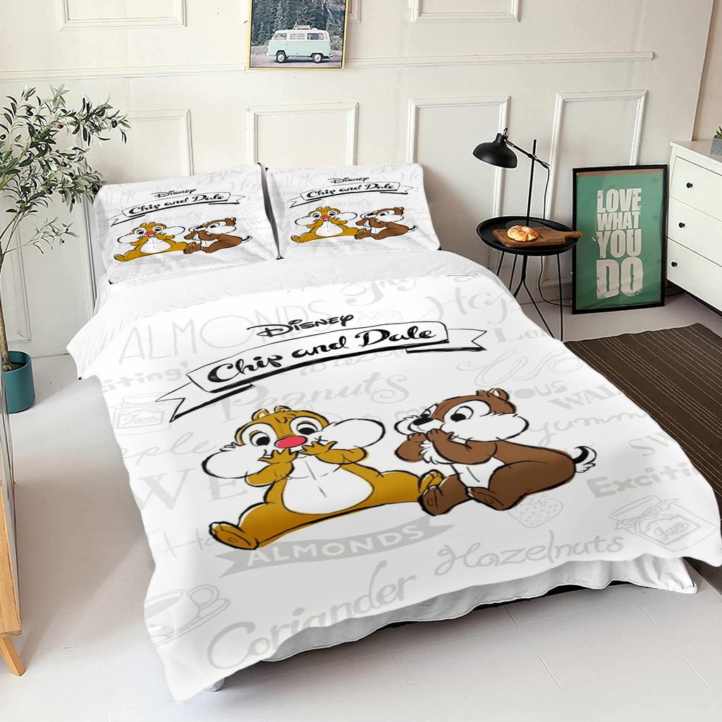 Chip & Dale Ložní povlečení Vánoční dárky Pohodlné Kreslené S povlakem na polštář vhodné pro děti i dospělé