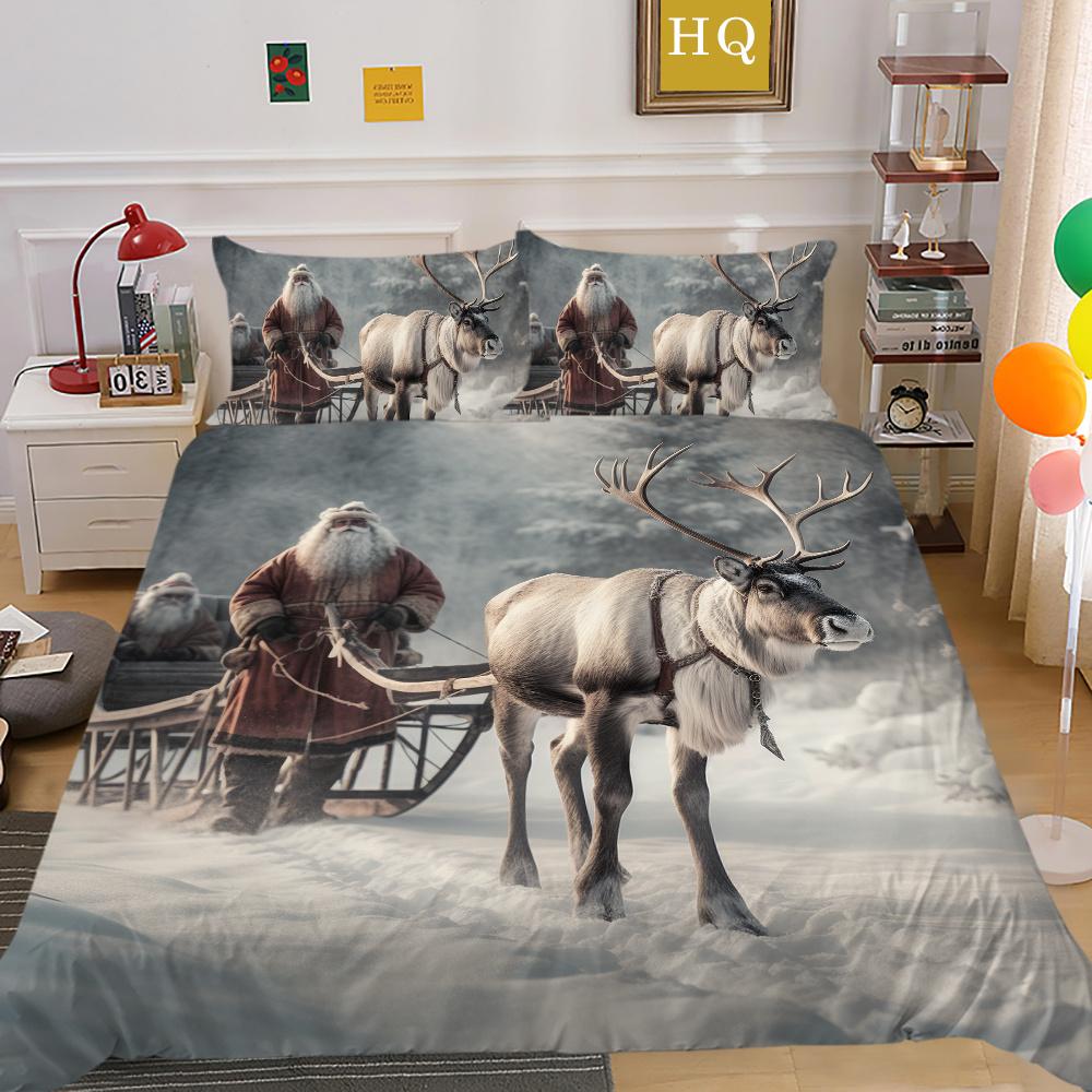 3D vánoční tisk přehozů do ložnice Dekor z mikrovlákna v plné velikosti Vysoce kvalitní designový dívčí bytový textil