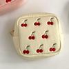 Cherry Cosmetic Bag Advanced Sense Simple Portable Large-Capacity Color Cosmetic Storage Bag Female Cherry Wash Bag
