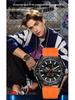 SANDA Multifunctional Outdoor Waterproof Watch with Three-Time Zone and Calendar Features for Students