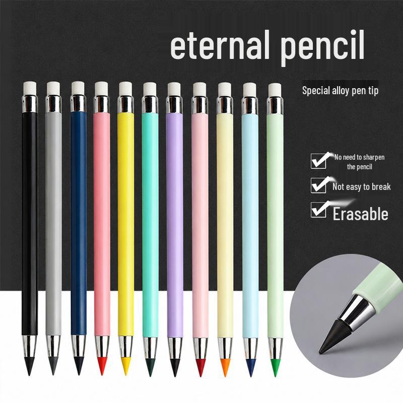 12-Color HB Sketch Pencil: Eternal Black Technology, Inkless, Student-Friendly, Corrects Posture, Durable, Break-Resistant